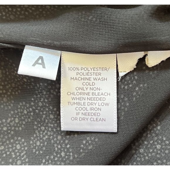 Ann Taylor LOFT Women’s Chiffon Pattern Cold Shoulder Blouse Top Size S - Picture 6 of 6